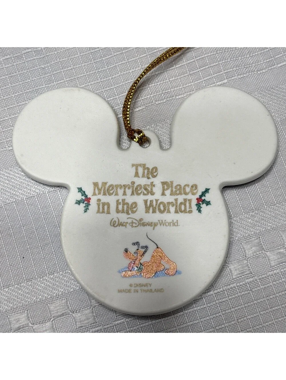 The Merriest Place in the World Christmas Ornament WDW Disney Park 3D Pluto ++